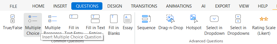 Add Multiple Choice Question