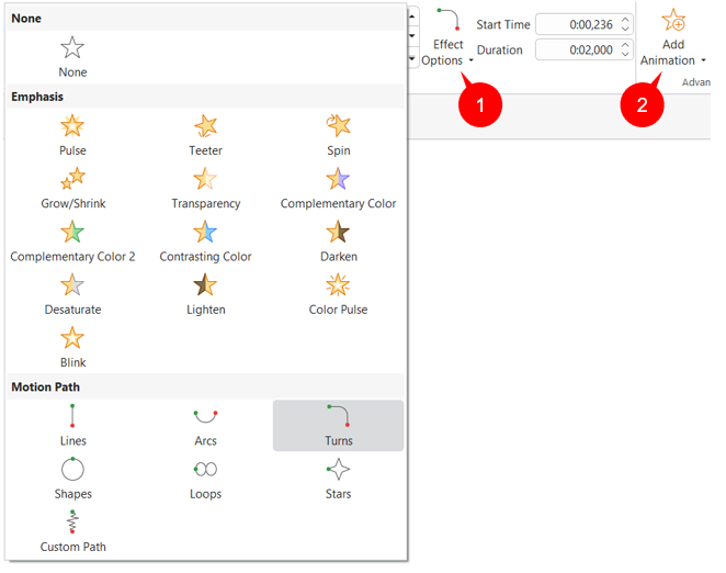 Add object motion path