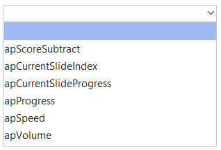 Add variables to the slider