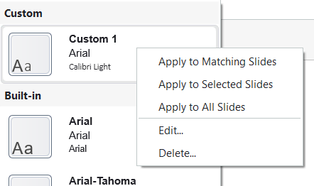 Apply and manage theme font