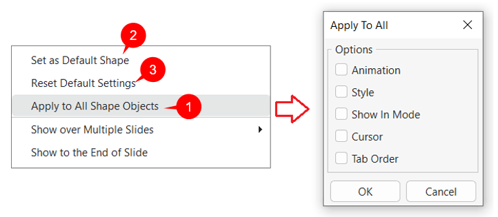 Apply the same style for multiple objects