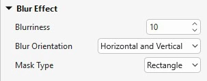 Blur effect properties
