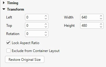 Change Video Size and Position