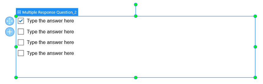 Create interactive quizzes, add answer option.