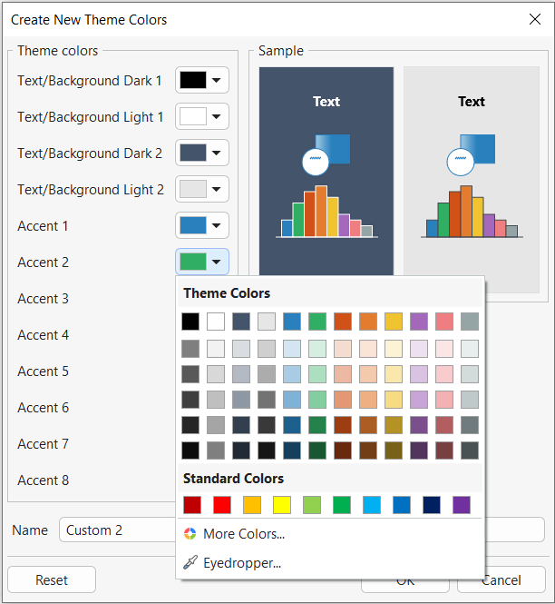 Create new theme colors
