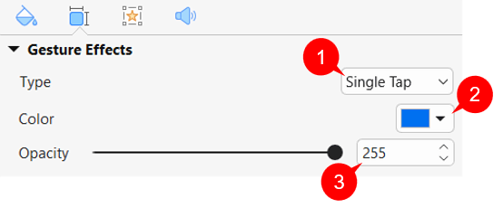 Customize gesture effect