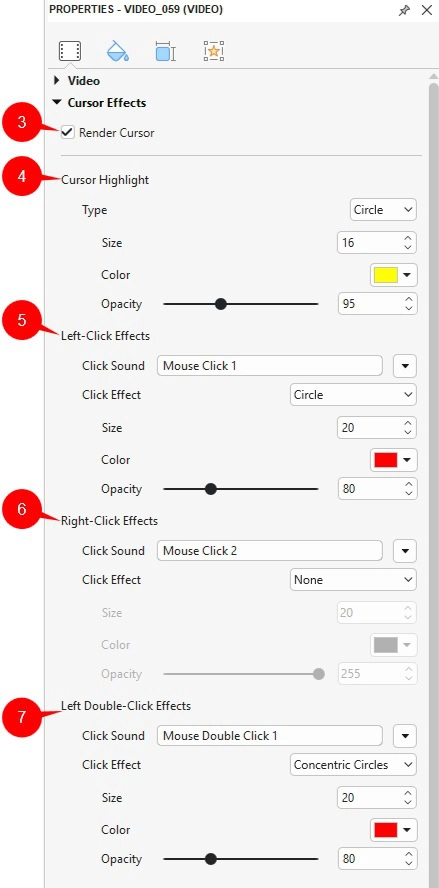 Customize mouse cursor and cursor effects