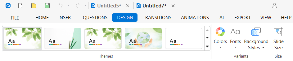 Customize the saved custom theme