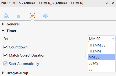 Edit Attributes of Animated Timers
