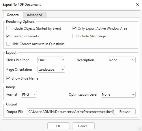Export to document formats - PDF