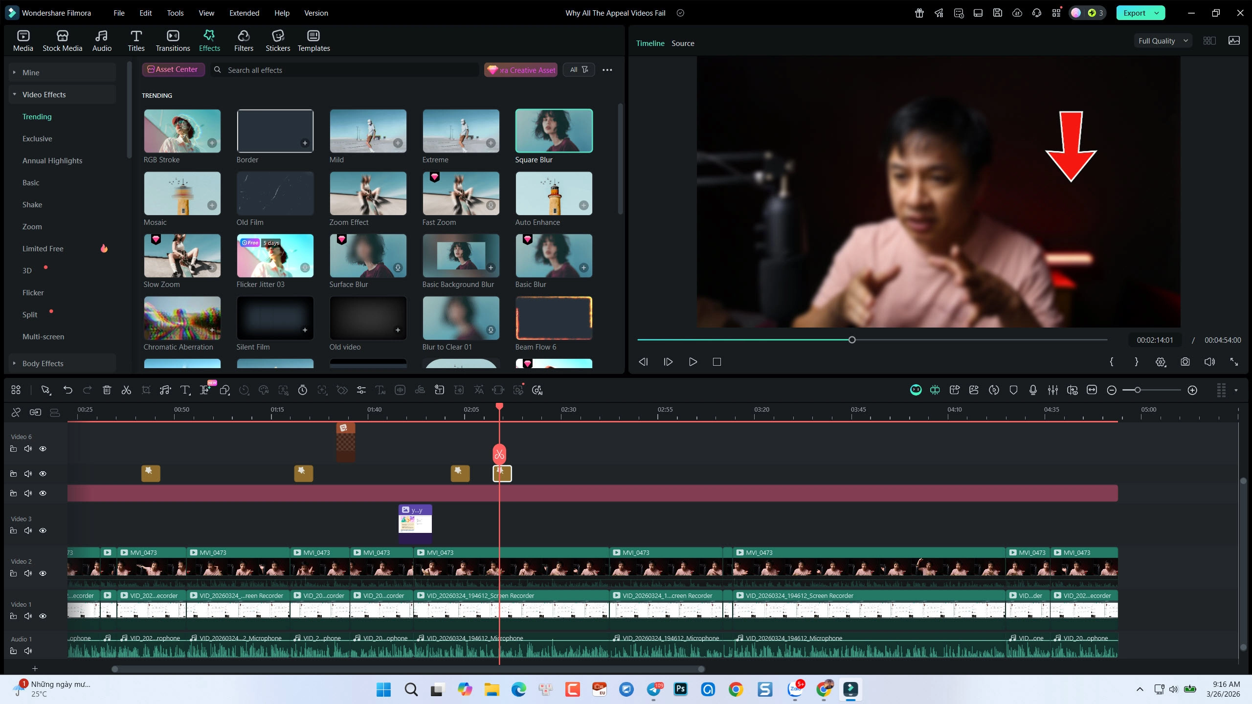 Filmora 15 editing interface