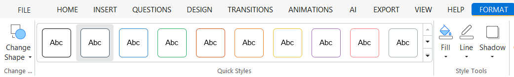 Format answer labels
