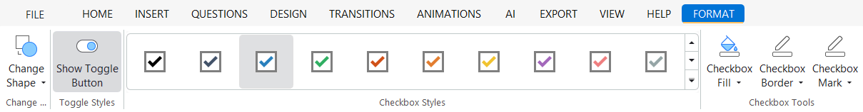 Format answer labels