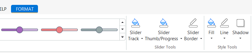 Format sliders
