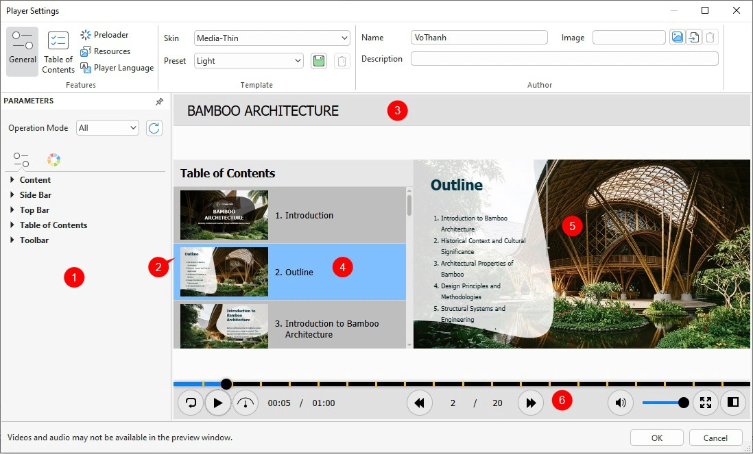 Customize HTML5 Player Settings
