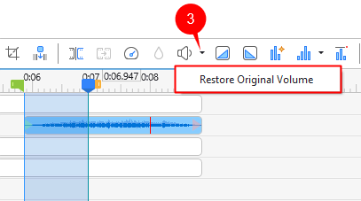 Restore original volume