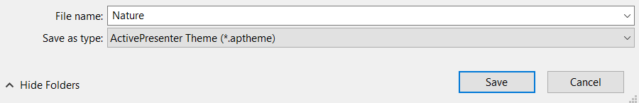 Save a theme as a custom theme