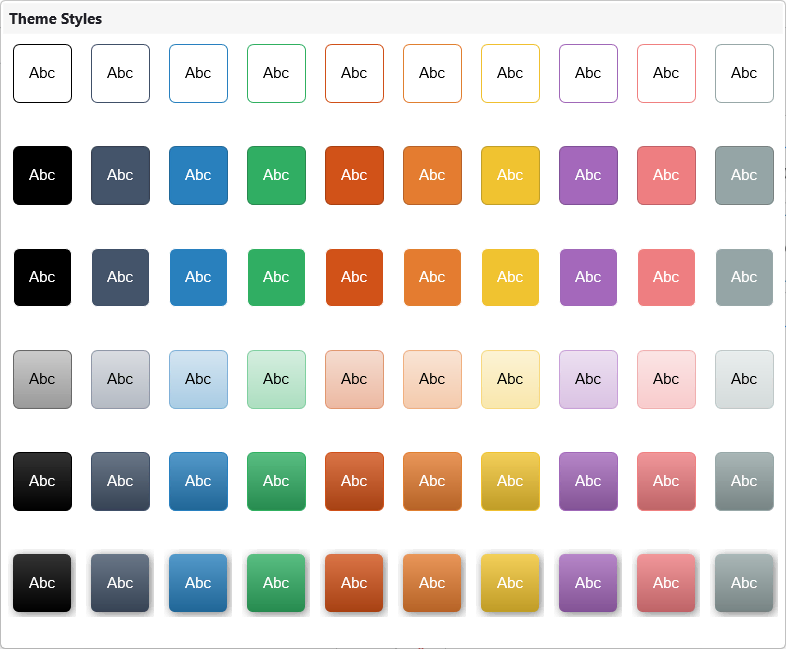 Ready-made theme styles