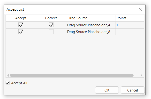 Set Correct Answers for Drag-n-Drop Questions