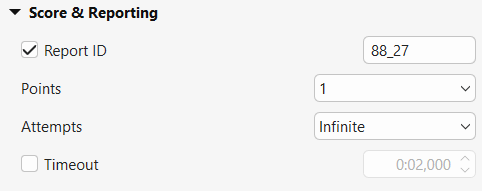 Set Score and Reporting
