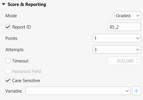 Set score and reporting