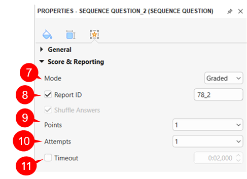 Set score and reporting