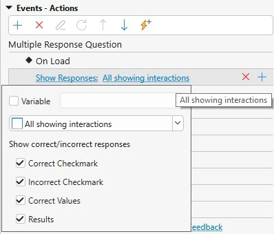 Show Responses action
