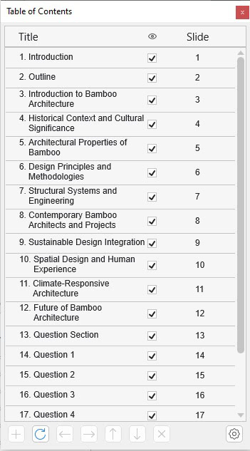 Customize HTML5 Player Settings -TOC’s reorganization