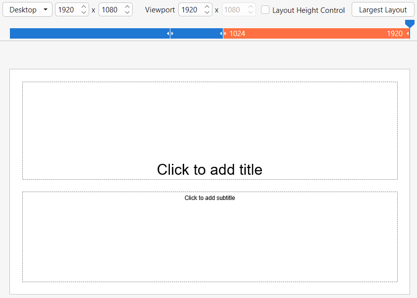 a newly created responsive project