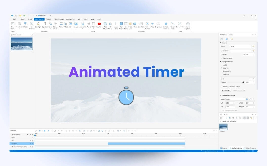 How to Use Animated Timers in ActivePresenter 10