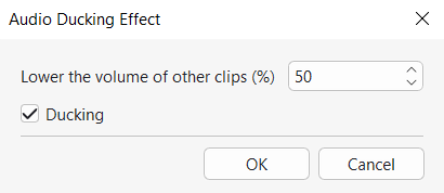 audio ducking effect
