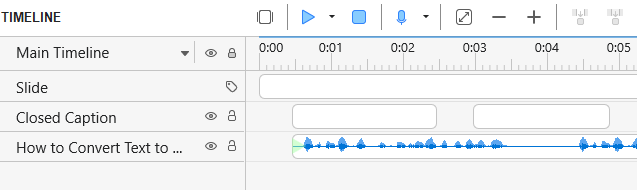 audio object on the Timeline