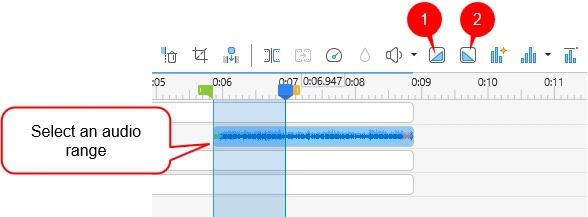 Fade in/fade out audio tracks