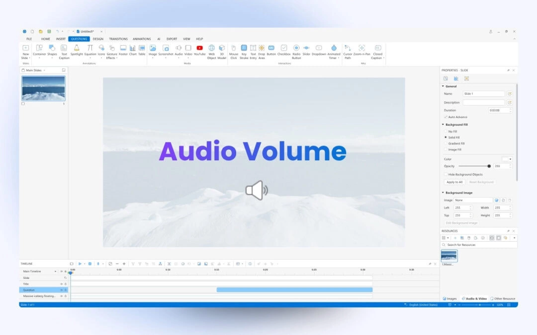 How to Adjust Audio Volume in ActivePresenter 10
