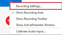 Click Recording Settings