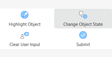 change object state action using true false variable as conditions