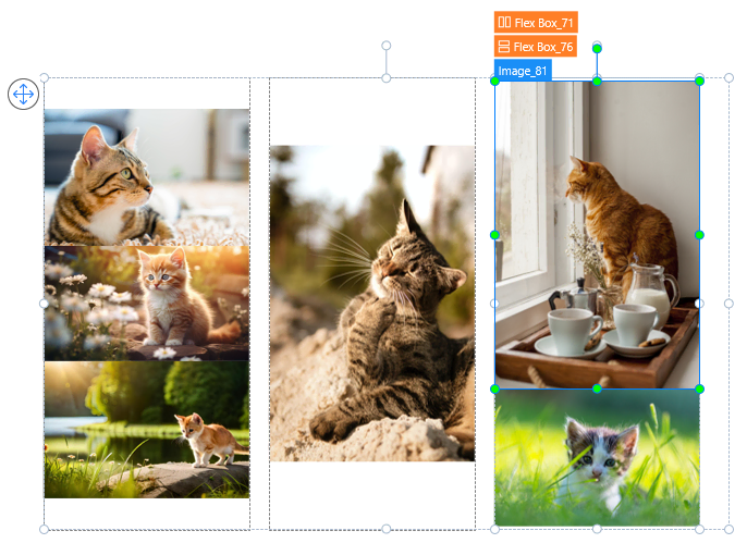 change properties for small flex boxes