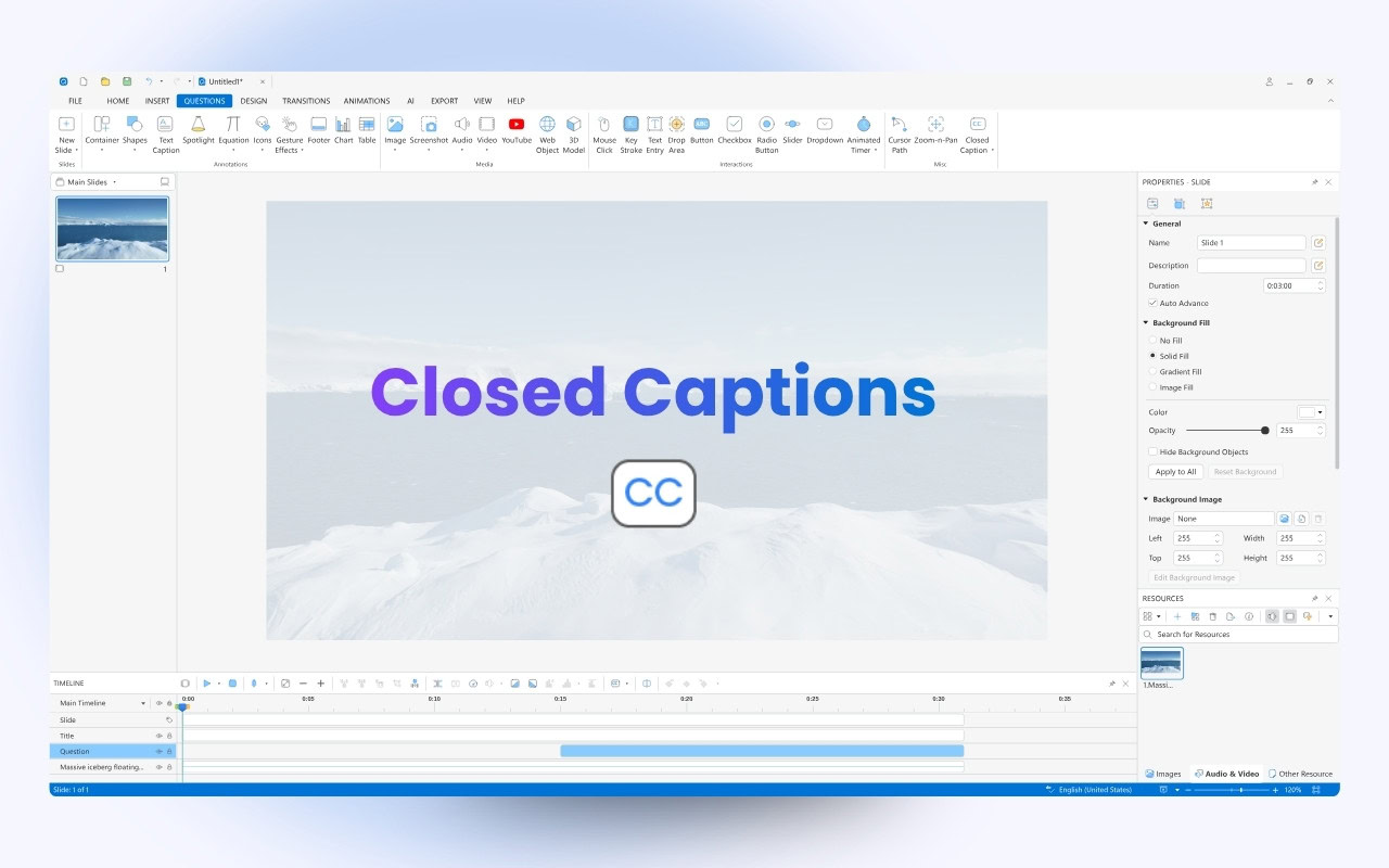 How to Add CC (Closed Caption) to Projects in ActivePresenter 10 ...