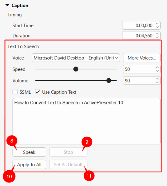 convert cc to speech
