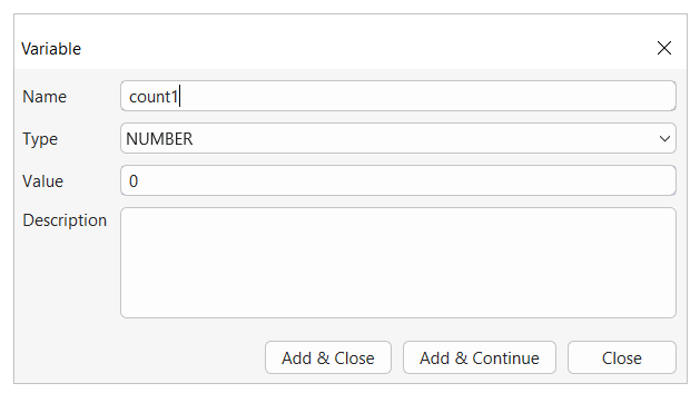 create new user variables