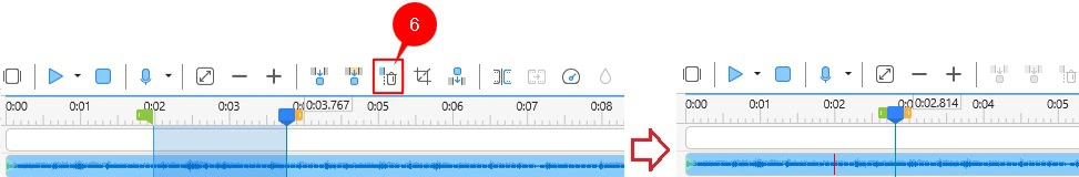 Editing tools for audio/video - Delete Range