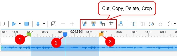 Basic editing tools for audio/video