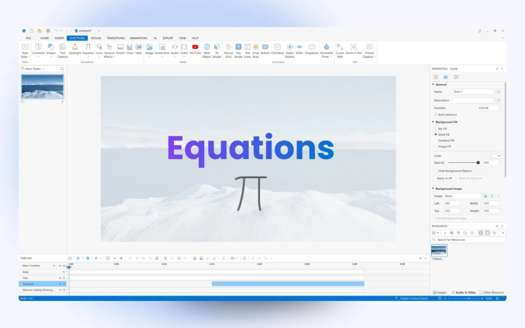 How to Add Equations in ActivePresenter 10
