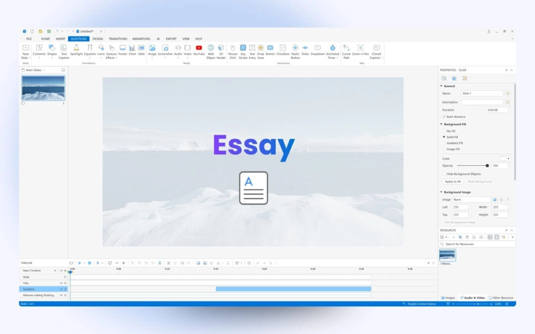 How to Create Essay Questions in ActivePresenter 10