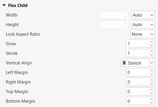 flex child properties