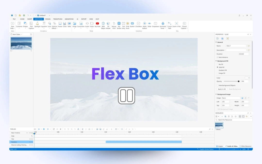 How to Use Flex Box in ActivePresenter 10