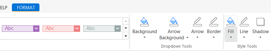 format the dropdown