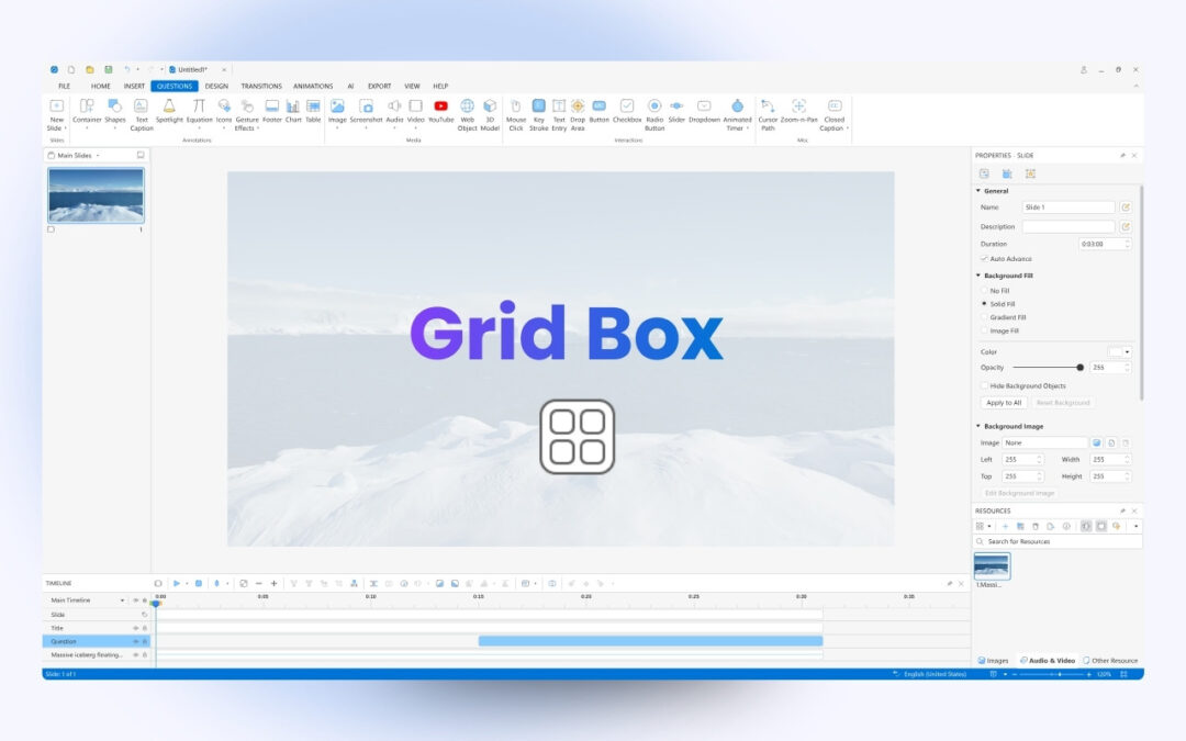 How to Use Grid Box in ActivePresenter 10