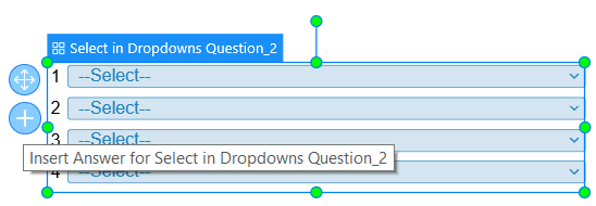 insert answer for select in dropdowns question