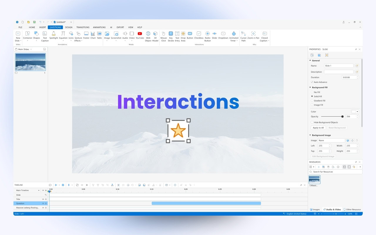 Overview of Interaction Objects in ActivePresenter 10